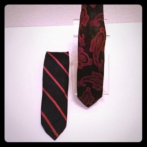 Vintage Black and Red Keckties